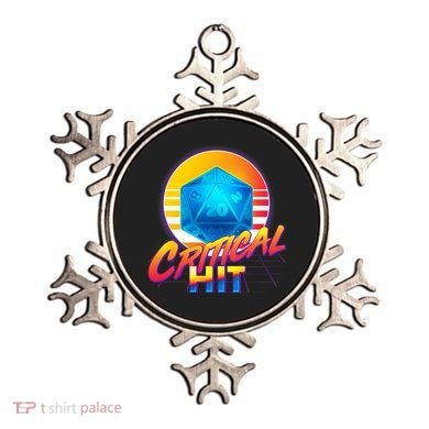 Retro 80's DnD Critical Hit Ornament
