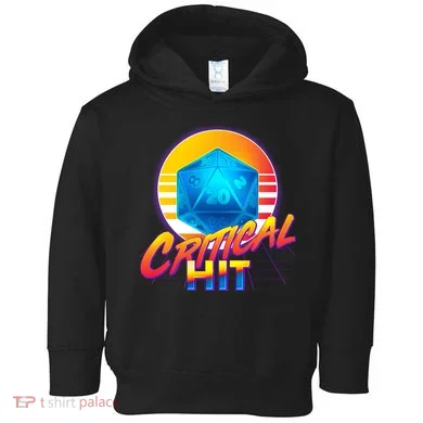 Retro 80's DnD Critical Hit Toddler Hoodie