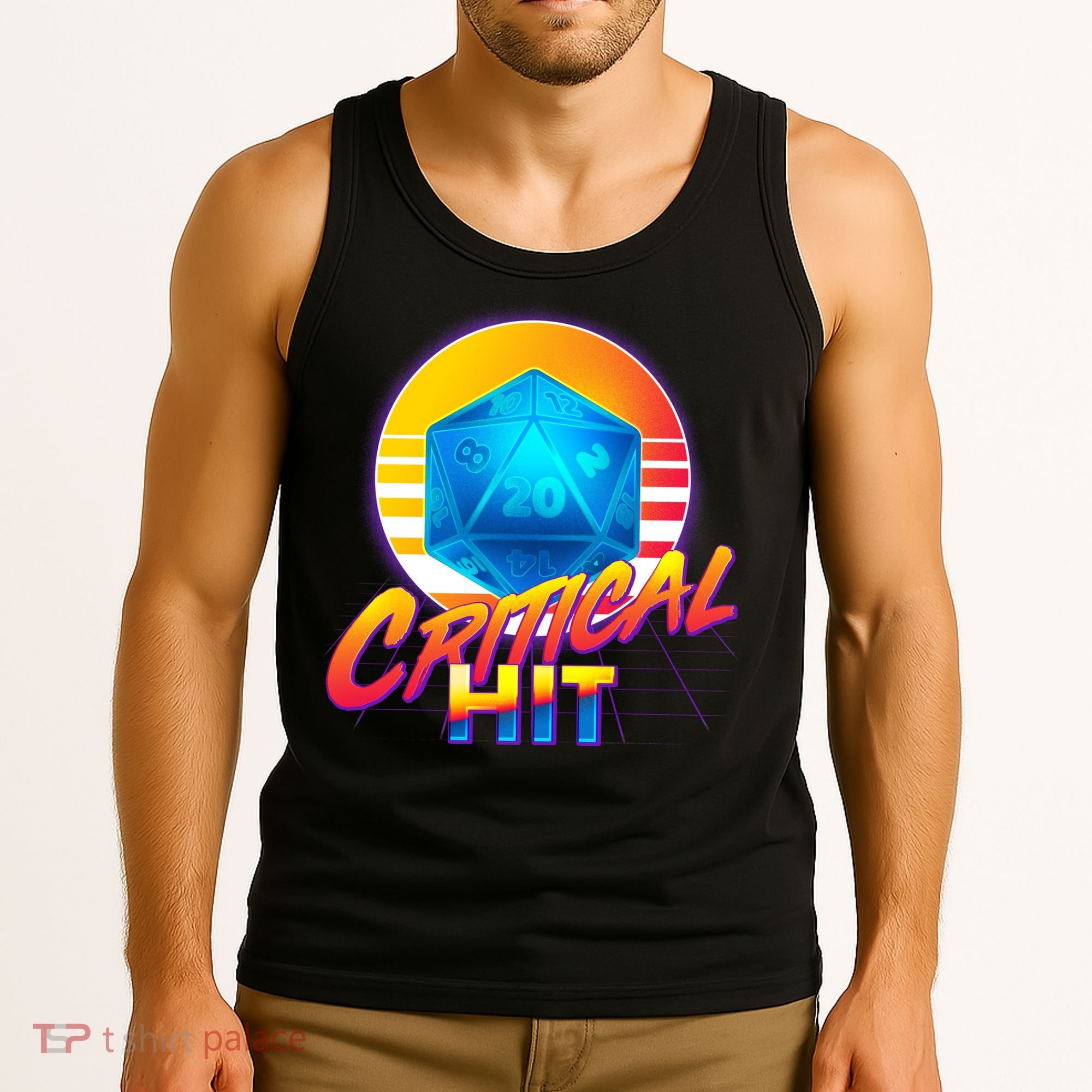 Retro 80's DnD Critical Hit Tank Top