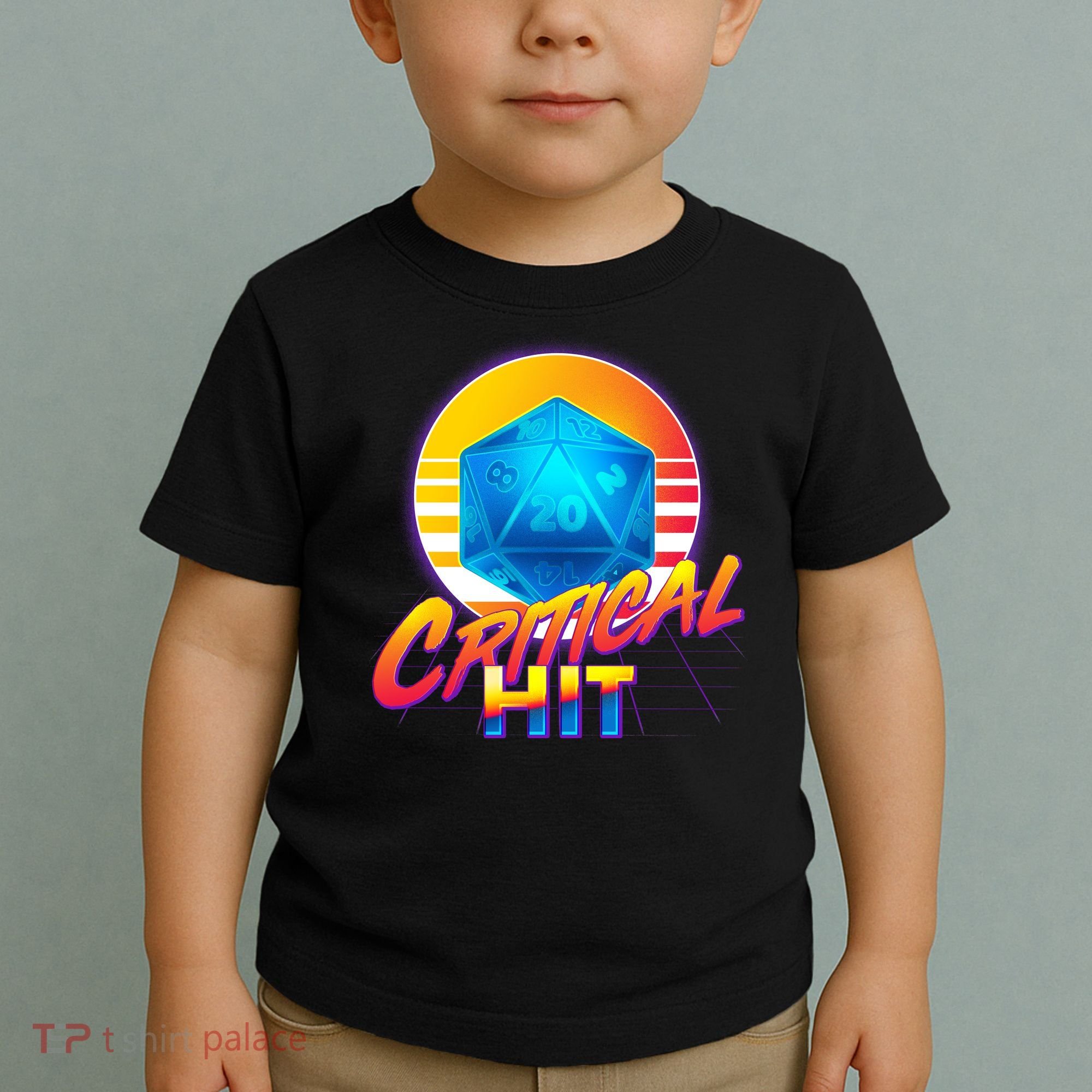 Retro 80's DnD Critical Hit Toddler T-Shirt