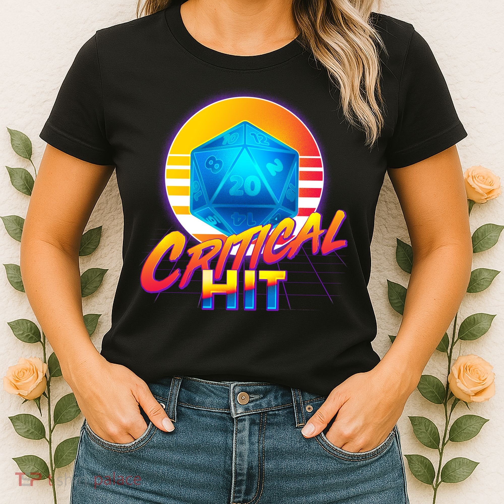 Retro 80's DnD Critical Hit Women's T-Shirt