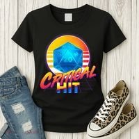 Retro 80's DnD Critical Hit Women's T-Shirt thumb 3