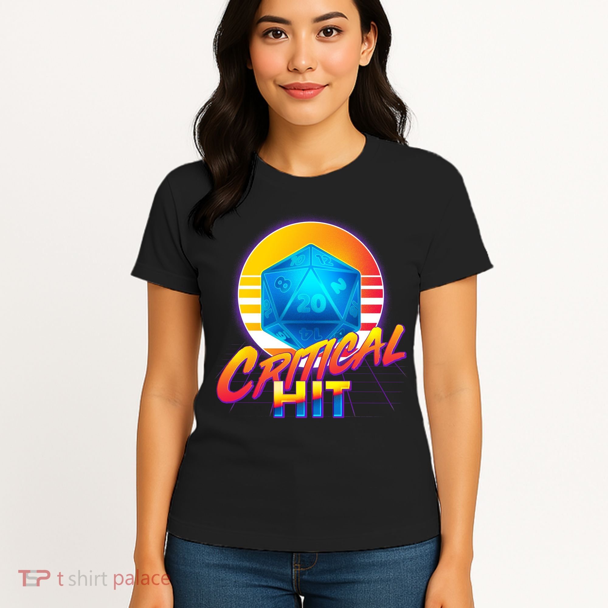 Retro 80's DnD Critical Hit Women's T-Shirt