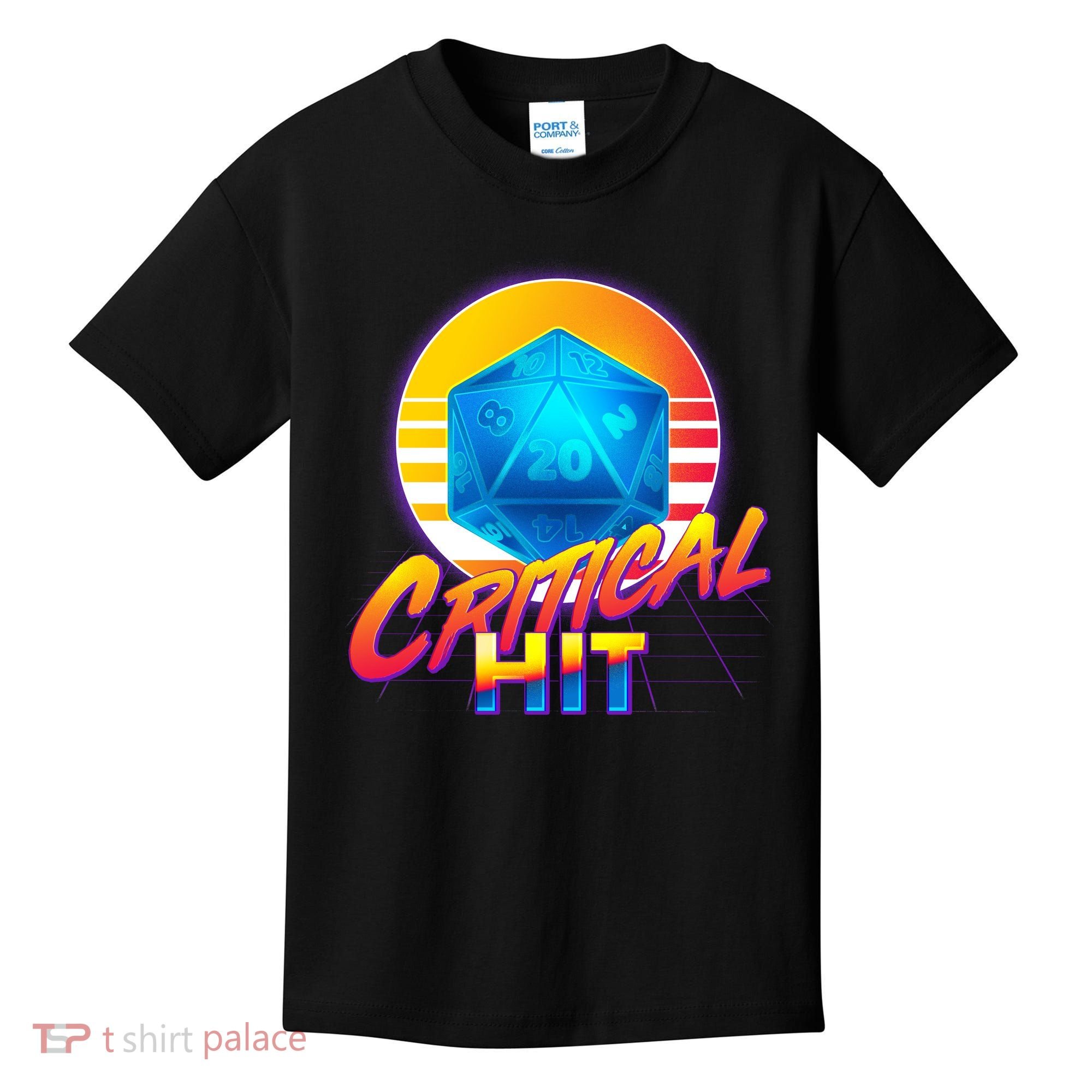 Retro 80's DnD Critical Hit Kids T-Shirt