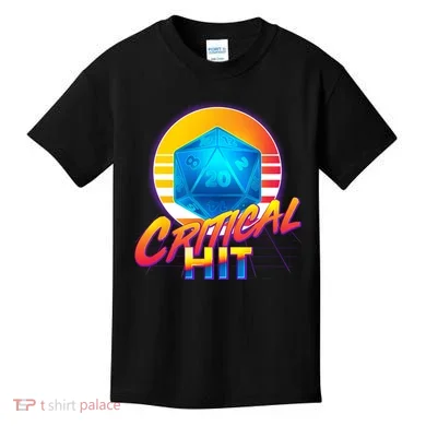 Retro 80's DnD Critical Hit Kids T-Shirt