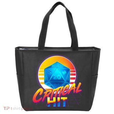 Retro 80's DnD Critical Hit Tote Bag