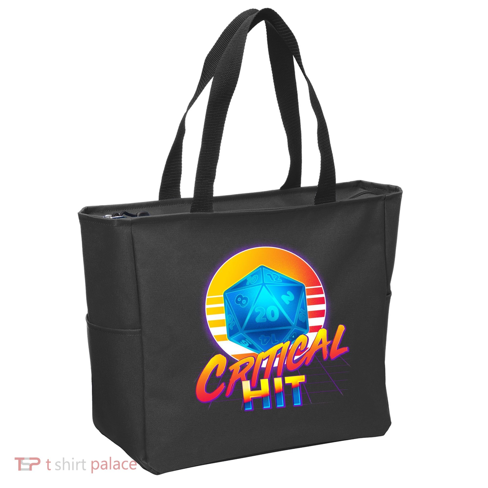 Retro 80's DnD Critical Hit Tote Bag