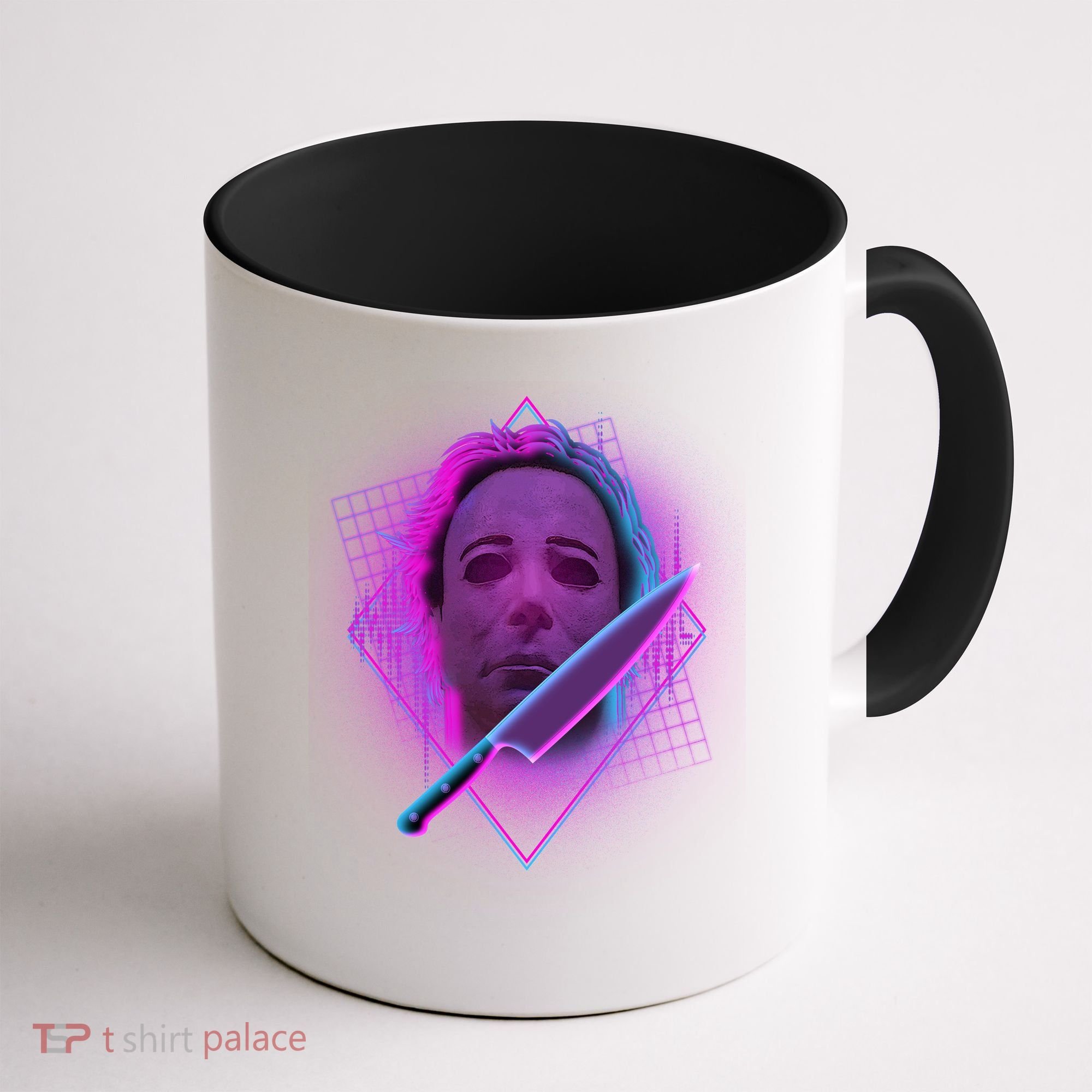 Retro 80's Eighties Myers With Knife Coffee Mug
