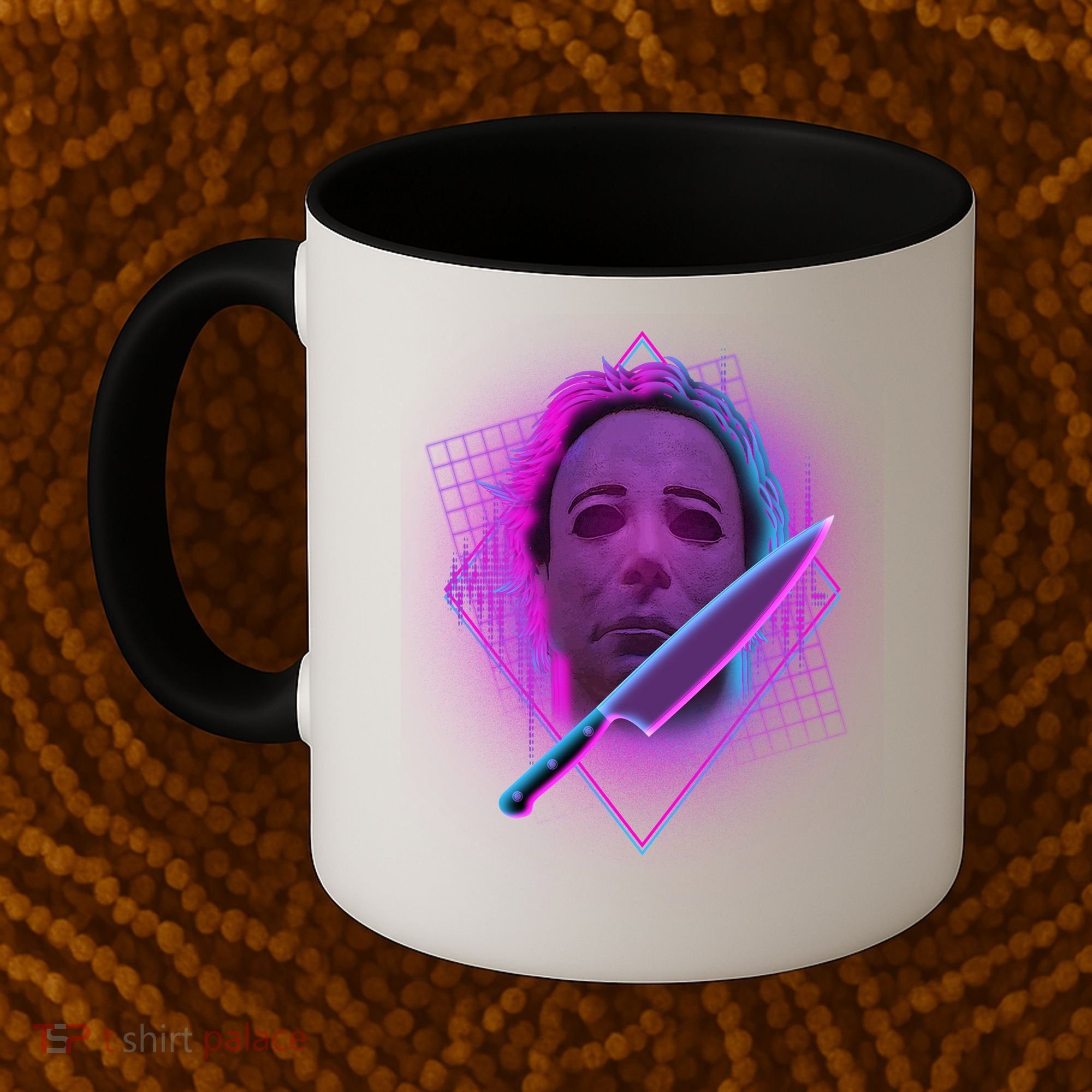 Retro 80's Eighties Myers With Knife Coffee Mug