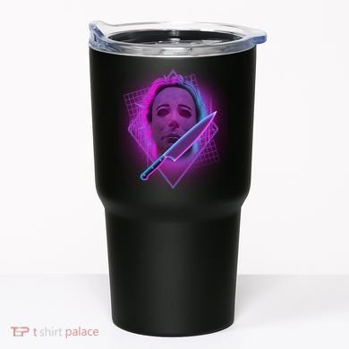 Retro 80's Eighties Myers With Knife Tumbler
