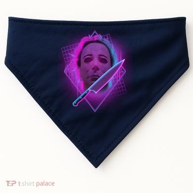 Retro 80's Eighties Myers With Knife USA-Made Doggie Bandana