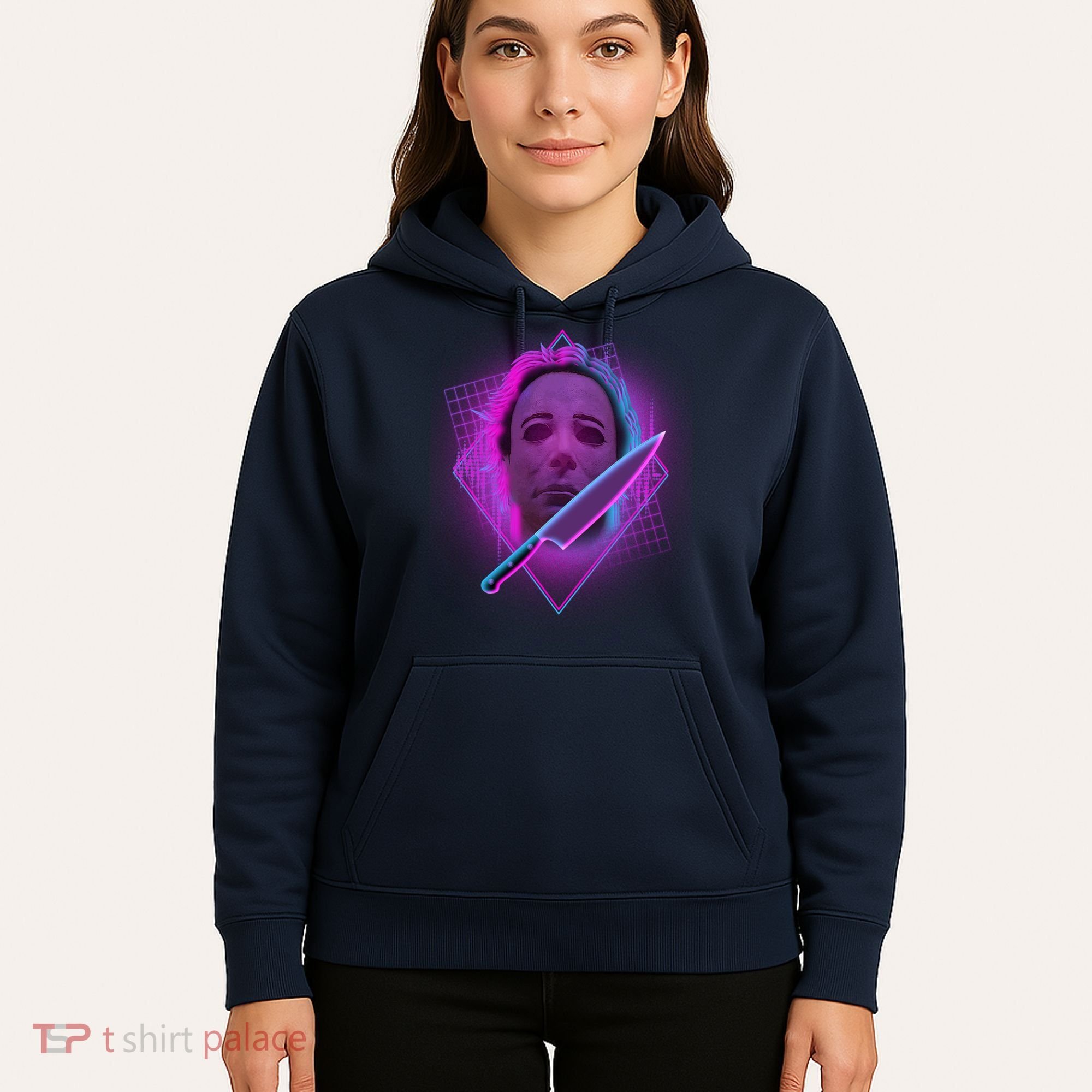 Retro 80's Eighties Myers With Knife Hoodie