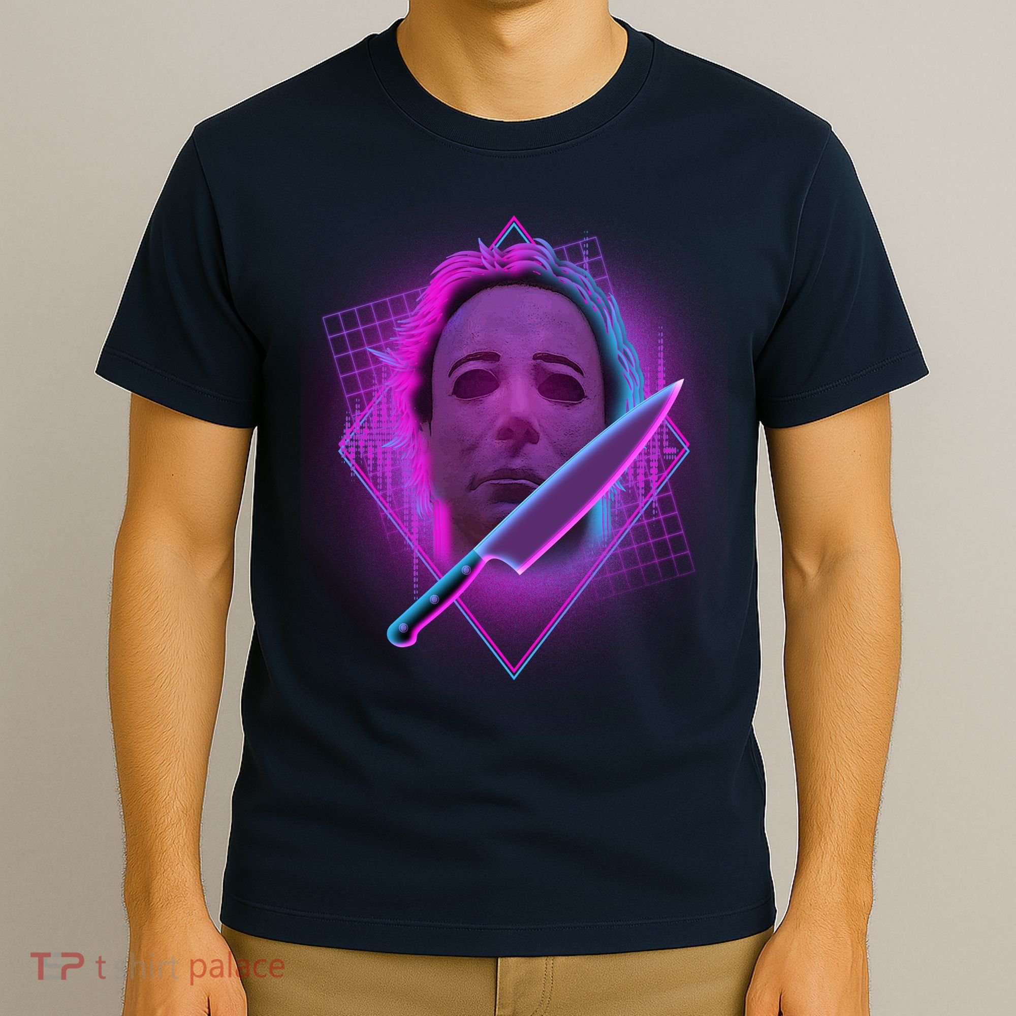 Retro 80's Eighties Myers With Knife T-Shirt