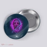 Retro 80's Eighties Myers With Knife Button thumb 0