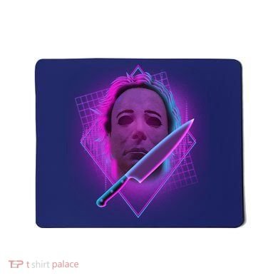 Retro 80's Eighties Myers With Knife Mousepad