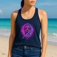 Retro 80's Eighties Myers With Knife Women's Tank Top thumb 2