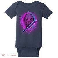 Retro 80's Eighties Myers With Knife Baby Bodysuit thumb 0