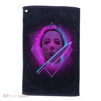 Retro 80's Eighties Myers With Knife Golf Towel