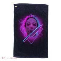 Retro 80's Eighties Myers With Knife Golf Towel thumb 0