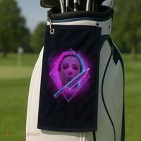 Retro 80's Eighties Myers With Knife Golf Towel thumb 2