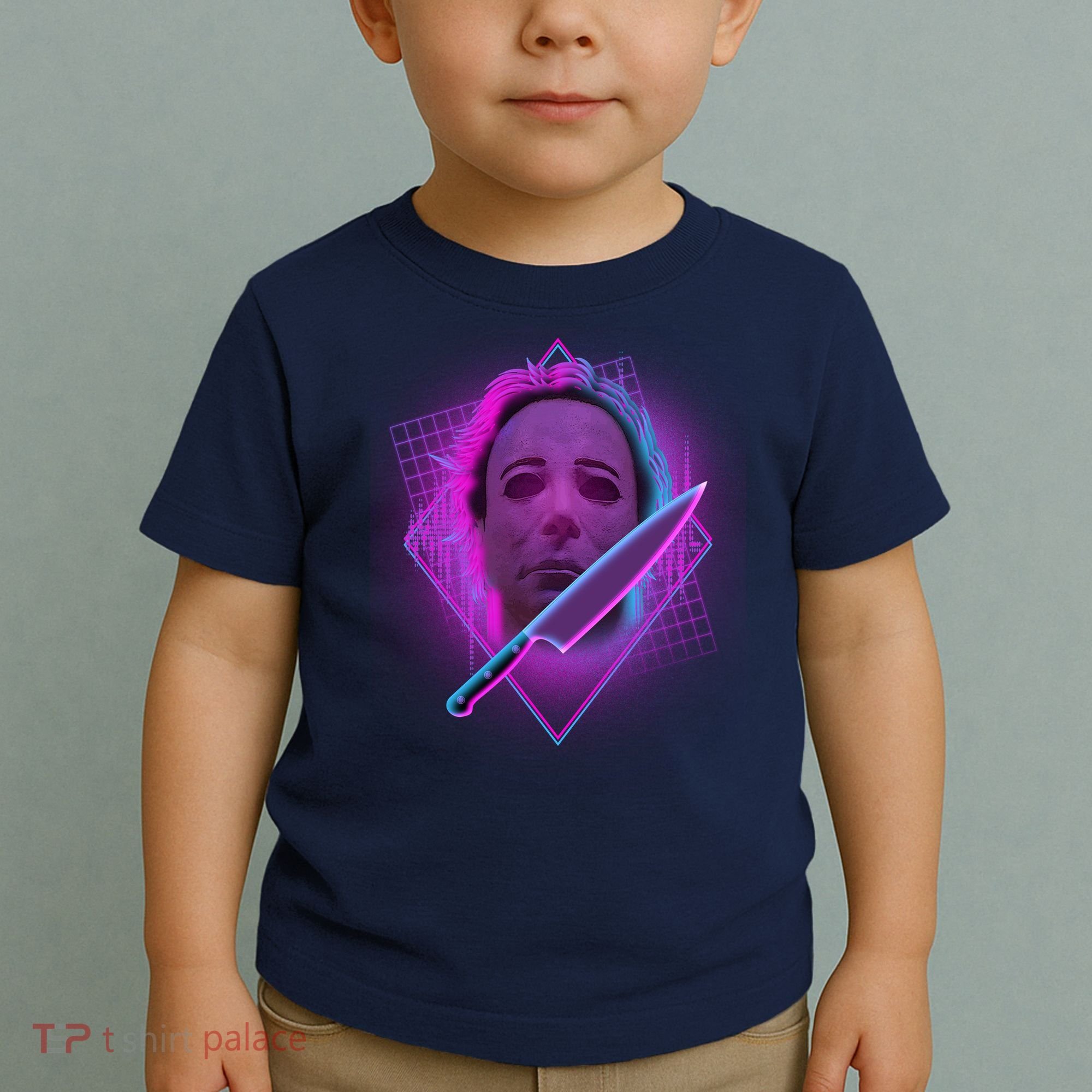 Retro 80's Eighties Myers With Knife Toddler T-Shirt