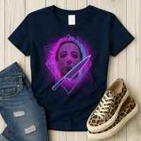Retro 80's Eighties Myers With Knife Women's T-Shirt thumb 3
