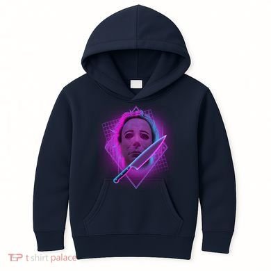 Retro 80's Eighties Myers With Knife Kids Hoodie