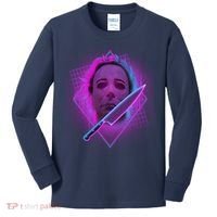 Retro 80's Eighties Myers With Knife Kids Long Sleeve Shirt thumb 0