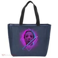 Retro 80's Eighties Myers With Knife Tote Bag thumb 0