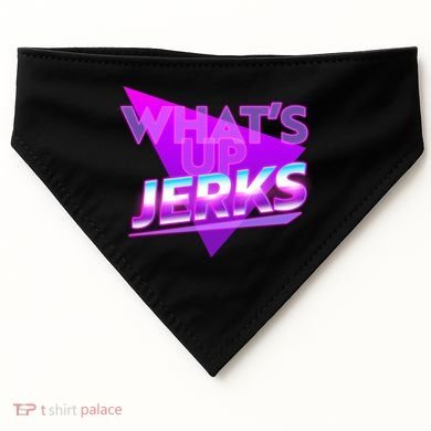 Retro 80's Eighties What's Up Jerks USA-Made Doggie Bandana