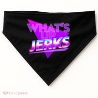 Retro 80's Eighties What's Up Jerks USA-Made Doggie Bandana thumb 0