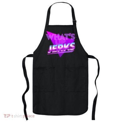 Retro 80's Eighties What's Up Jerks Apron