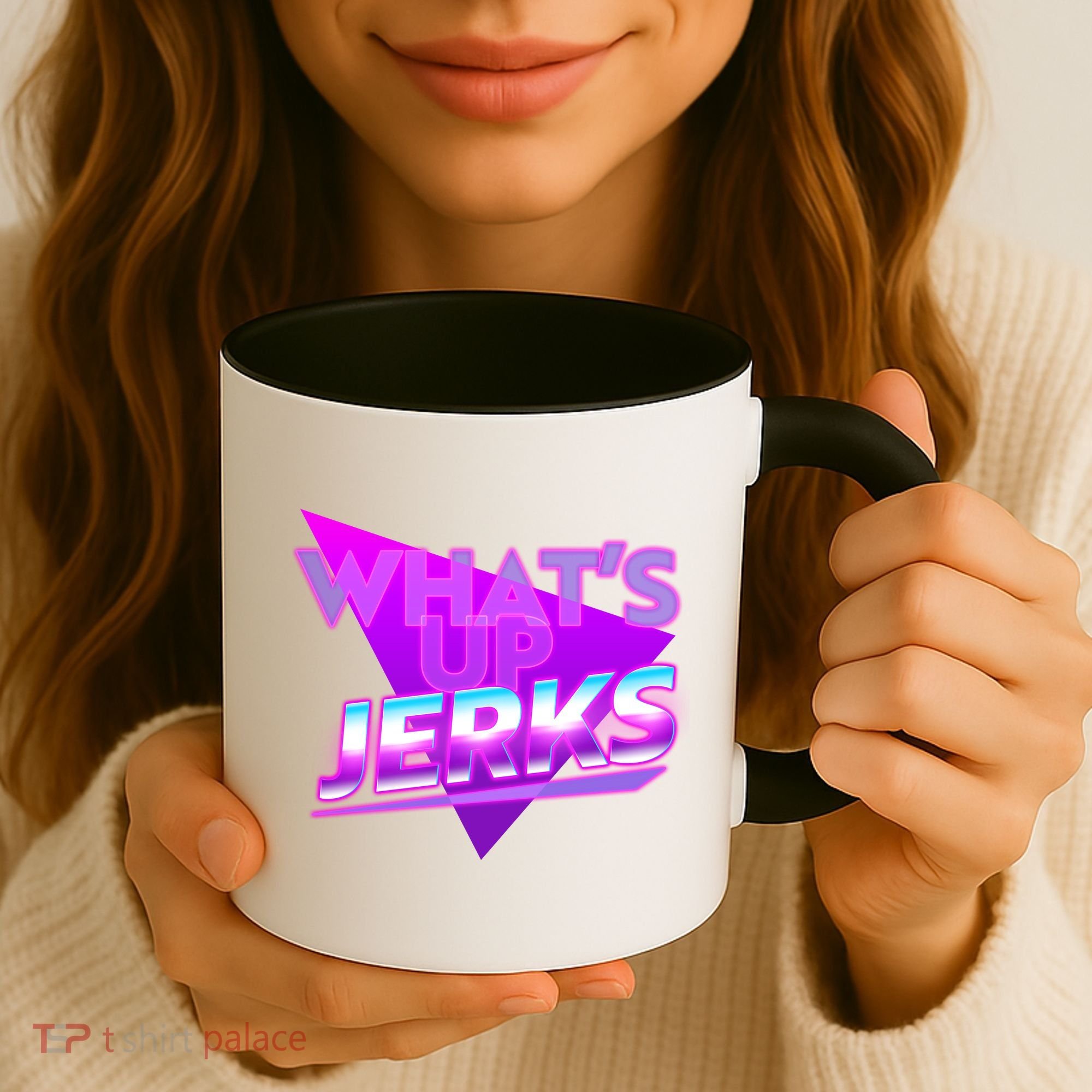 Retro 80's Eighties What's Up Jerks Coffee Mug