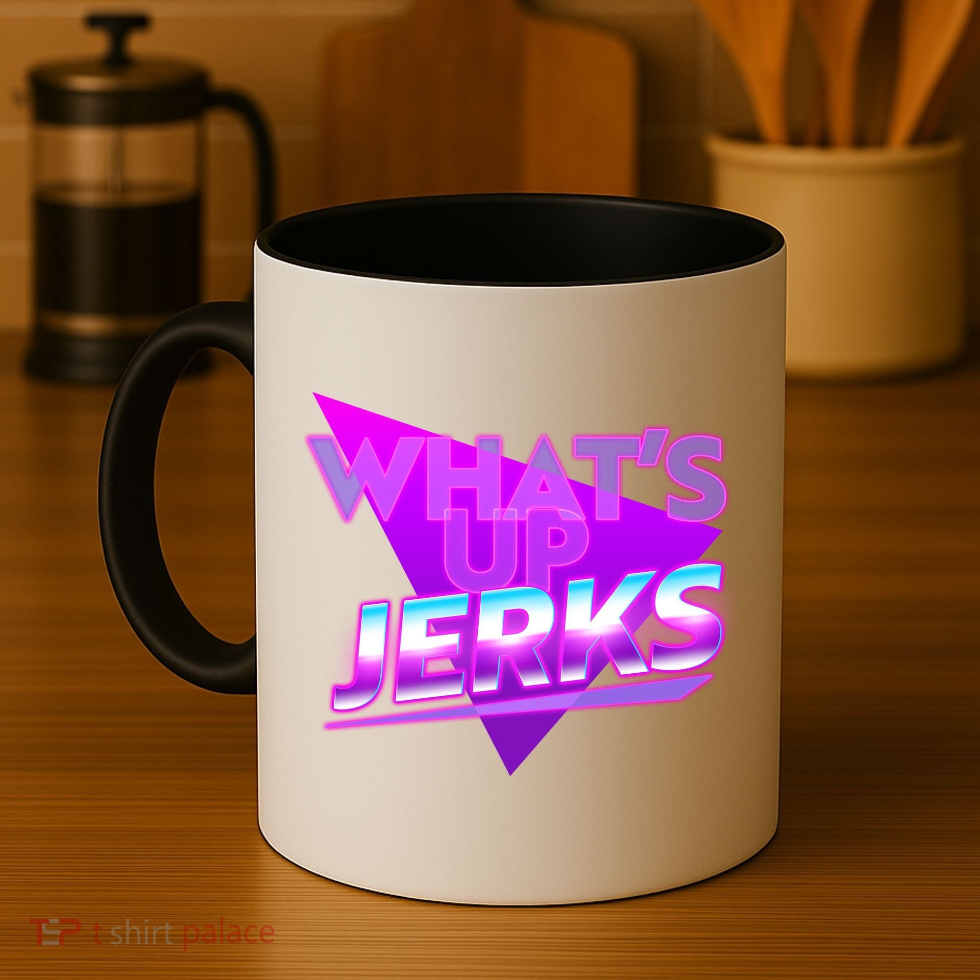 Retro 80's Eighties What's Up Jerks Coffee Mug