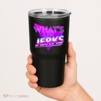 Retro 80's Eighties What's Up Jerks Tumbler thumb 2