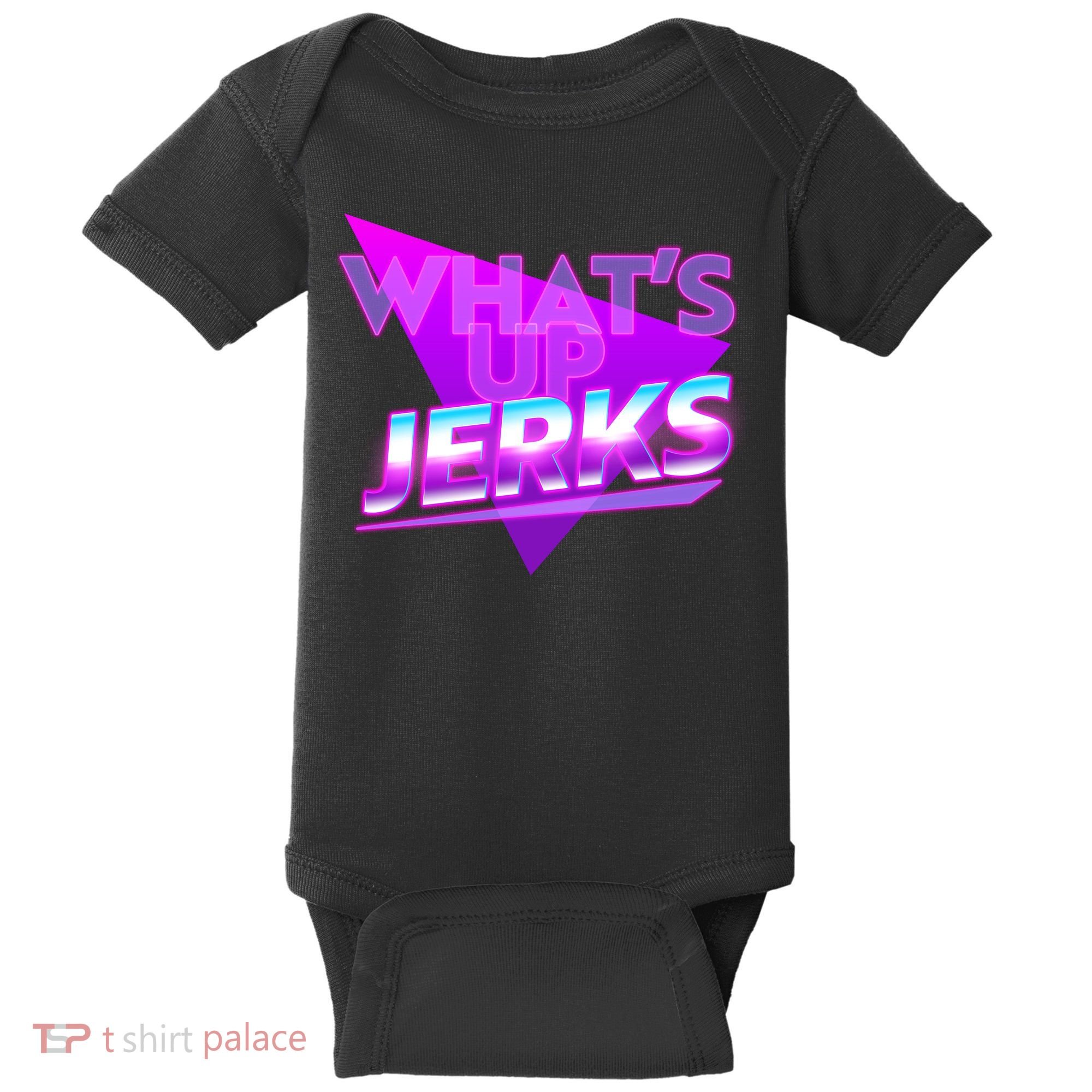 Retro 80's Eighties What's Up Jerks Baby Bodysuit