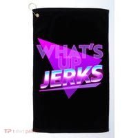 Retro 80's Eighties What's Up Jerks Golf Towel thumb 0