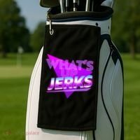 Retro 80's Eighties What's Up Jerks Golf Towel thumb 2