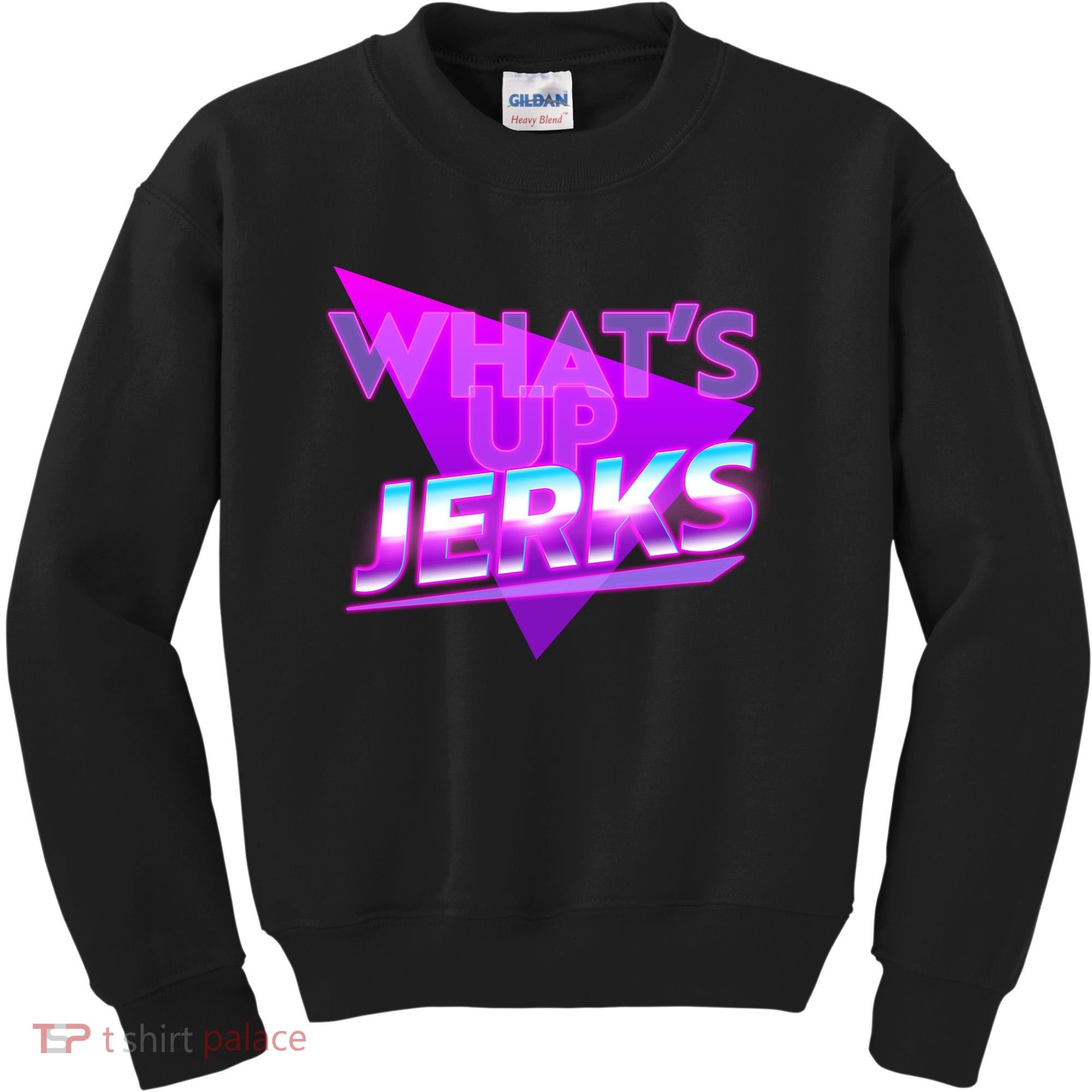 Retro 80's Eighties What's Up Jerks Kids Sweatshirt