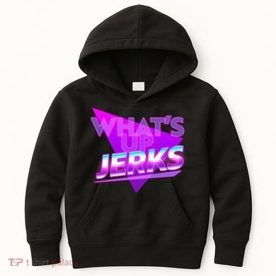 Retro 80's Eighties What's Up Jerks Kids Hoodie