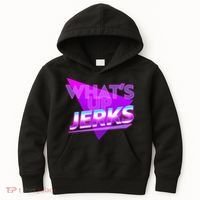 Retro 80's Eighties What's Up Jerks Kids Hoodie thumb 0