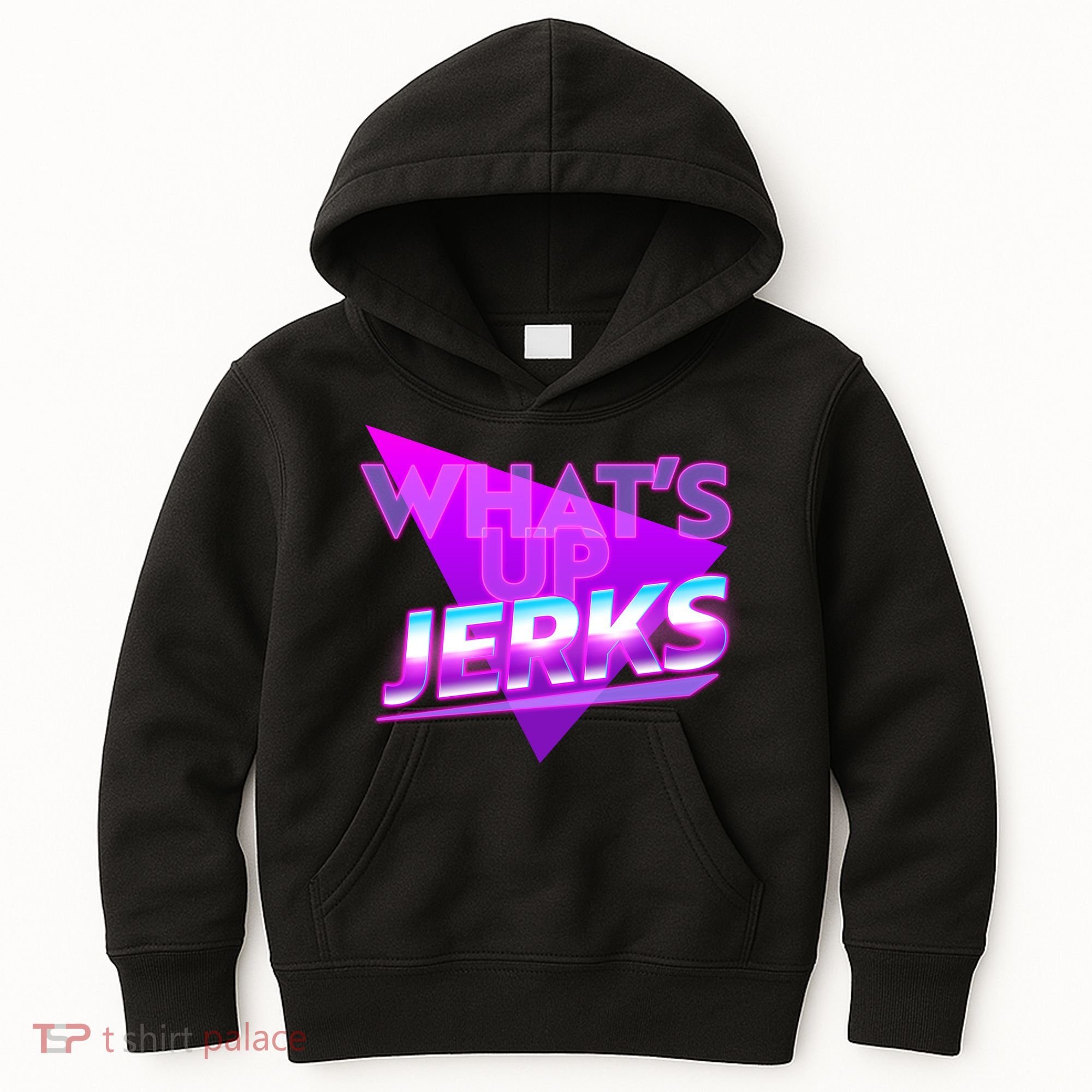 Retro 80's Eighties What's Up Jerks Kids Hoodie