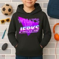 Retro 80's Eighties What's Up Jerks Kids Hoodie thumb 2