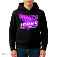 Retro 80's Eighties What's Up Jerks Kids Hoodie thumb 4