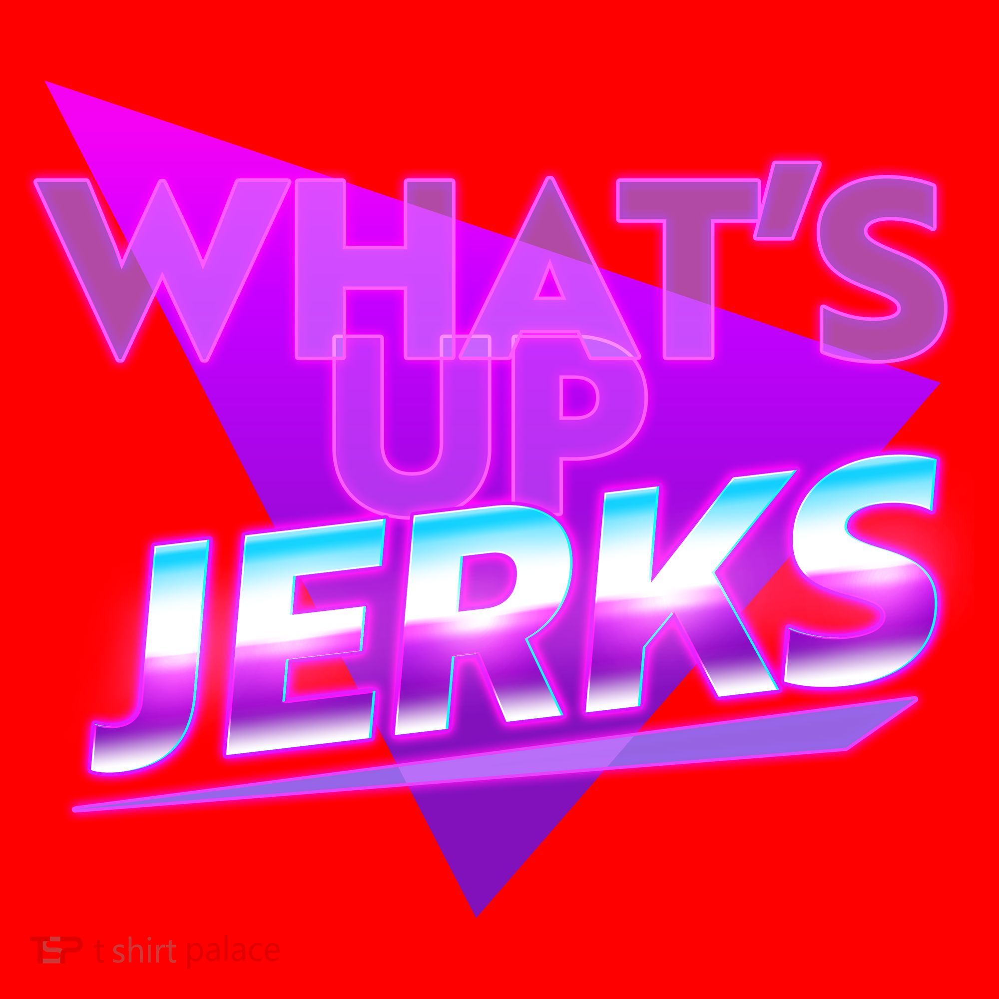 Retro 80's Eighties What's Up Jerks Santa Hat