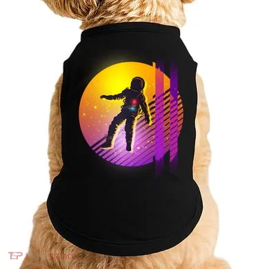 Retro 80's Glitch Astronaut Doggie Tank