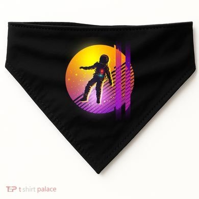 Retro 80's Glitch Astronaut USA-Made Doggie Bandana