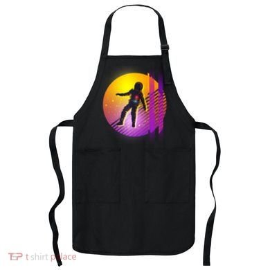 Retro 80's Glitch Astronaut Apron