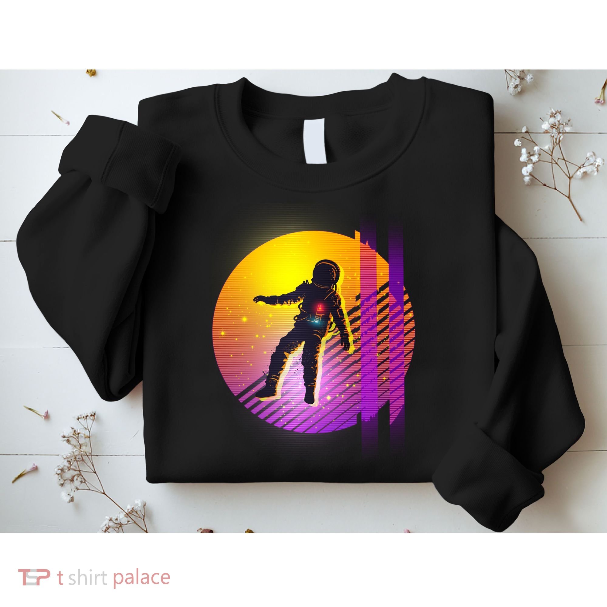 Retro 80's Glitch Astronaut Sweatshirt