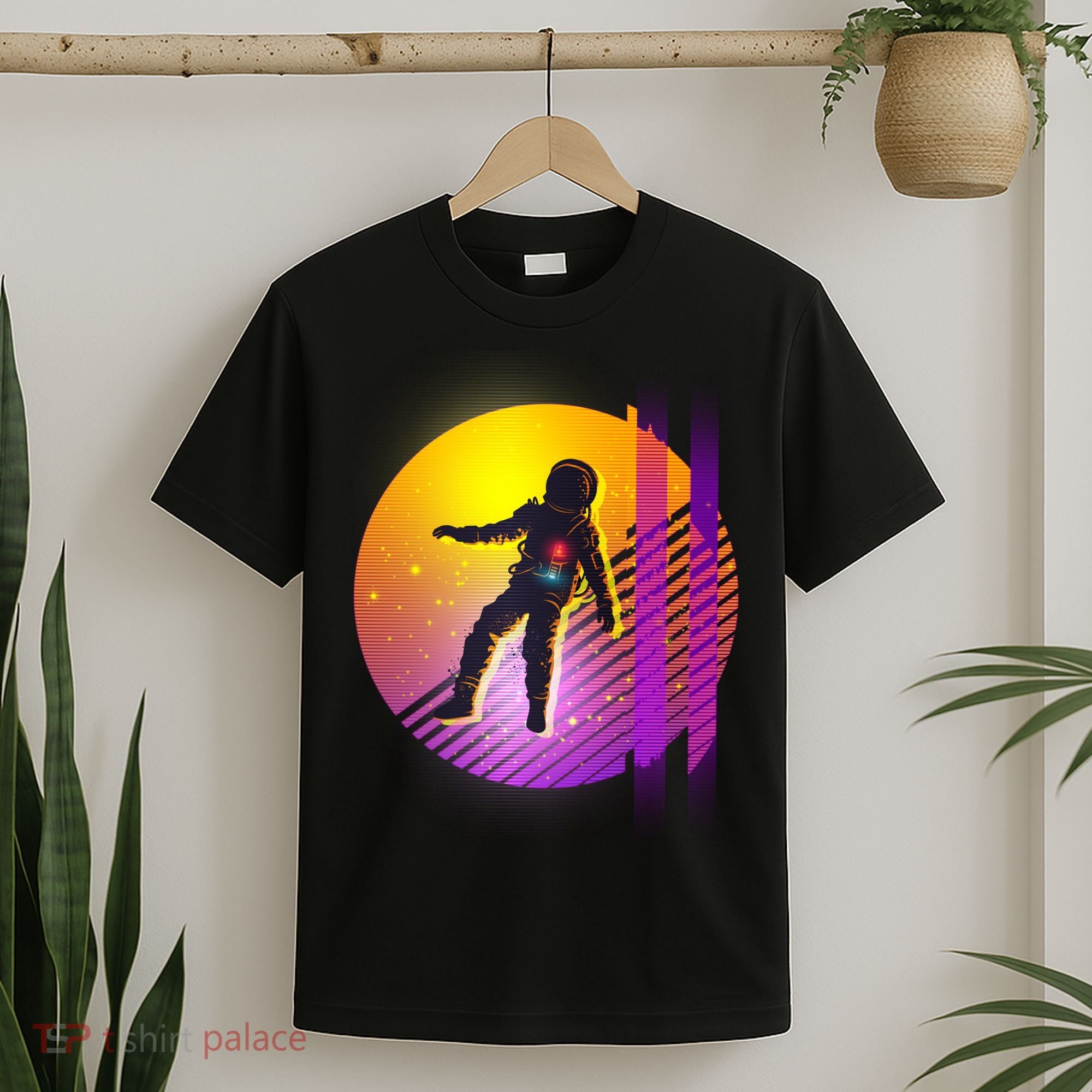 Retro 80's Glitch Astronaut T-Shirt